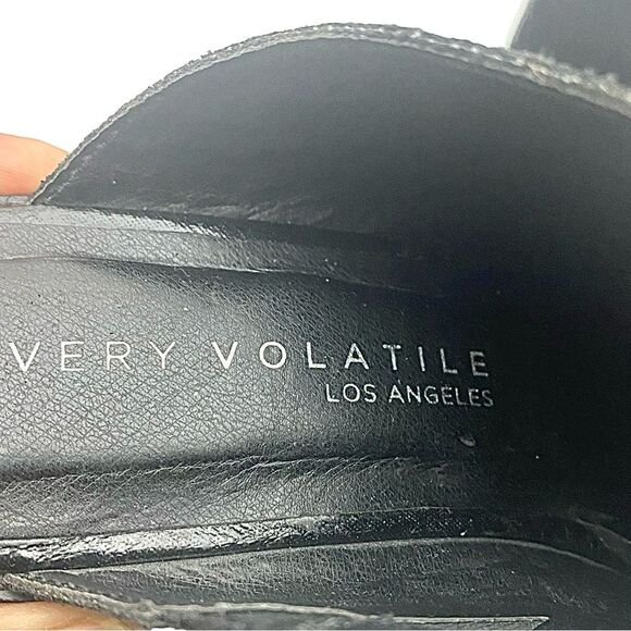 Very Volatile Black Mules Slip On Size 7 Medium Good Condition Pre-Owned - Picture 6 of 9